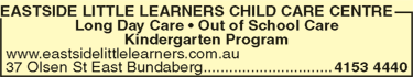 Eastside Little Learners Child Care Centre - Melbourne Child Care 1